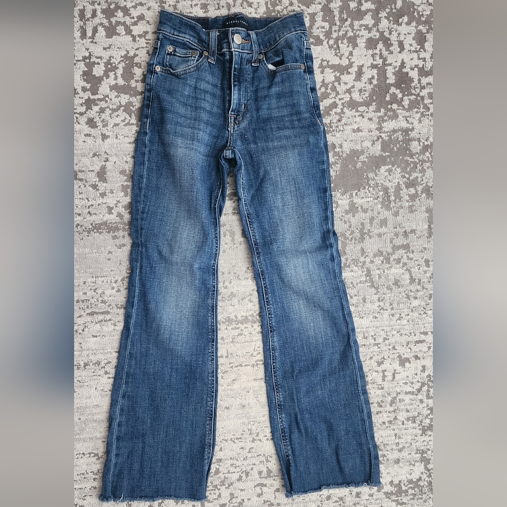 Aeropostale Blue Flare Wide Leg Jeans